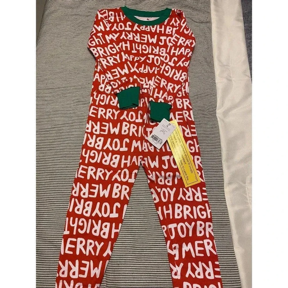 CHRISTMAS HAPPY JOY BRIGHT MERRY CARTERS 2 PIECE PAJAMA SET SIZE 4T NWT - Picture 6 of 7